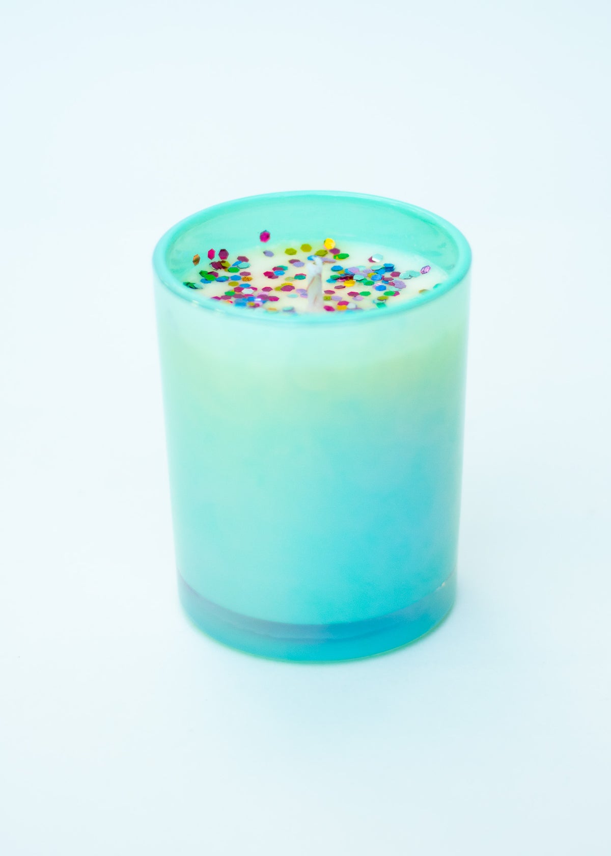 Small Rainbow Confetti Candles