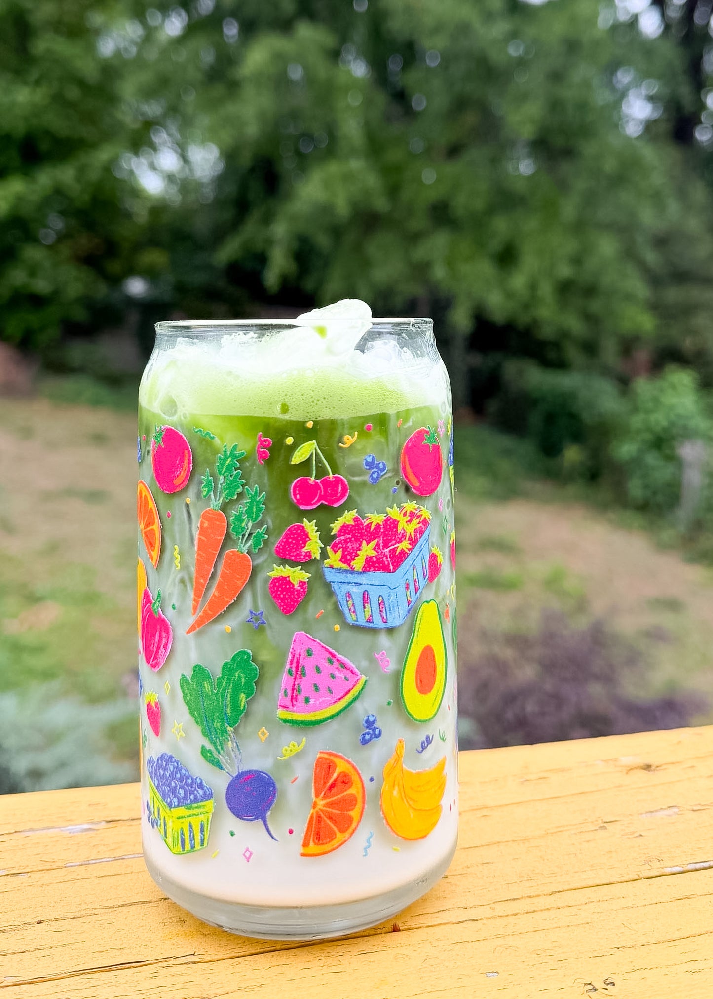 Farmers Market Glass Can Cups