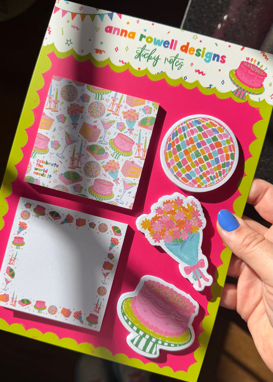Celebration Sticky Note Pack
