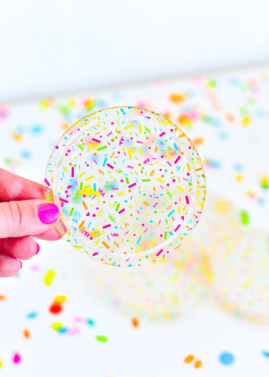 Confetti Acrylic Coasters
