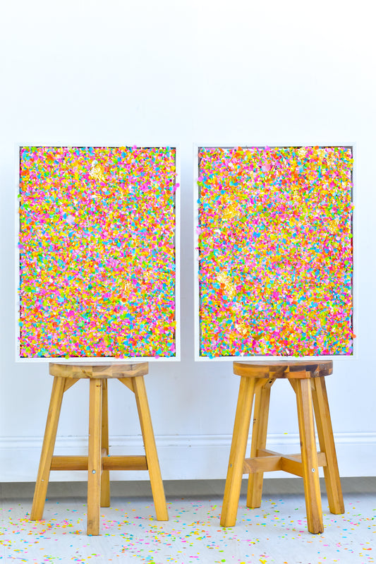 Large Confetti Blend Canvas .01 - 18x24