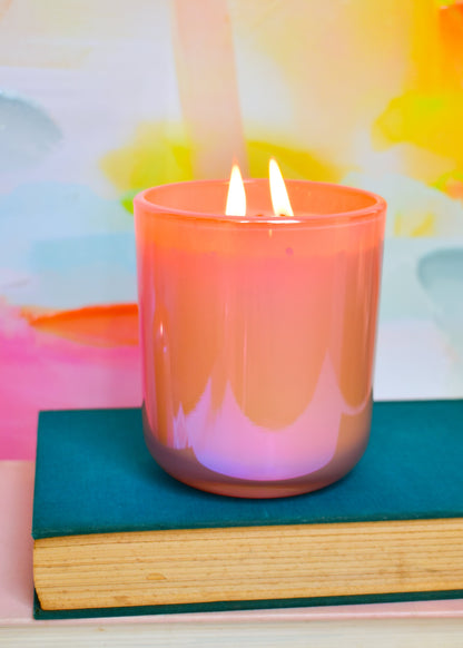 Rainbow 2-Wick Confetti Candles