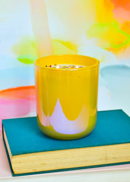 Rainbow 2-Wick Confetti Candles