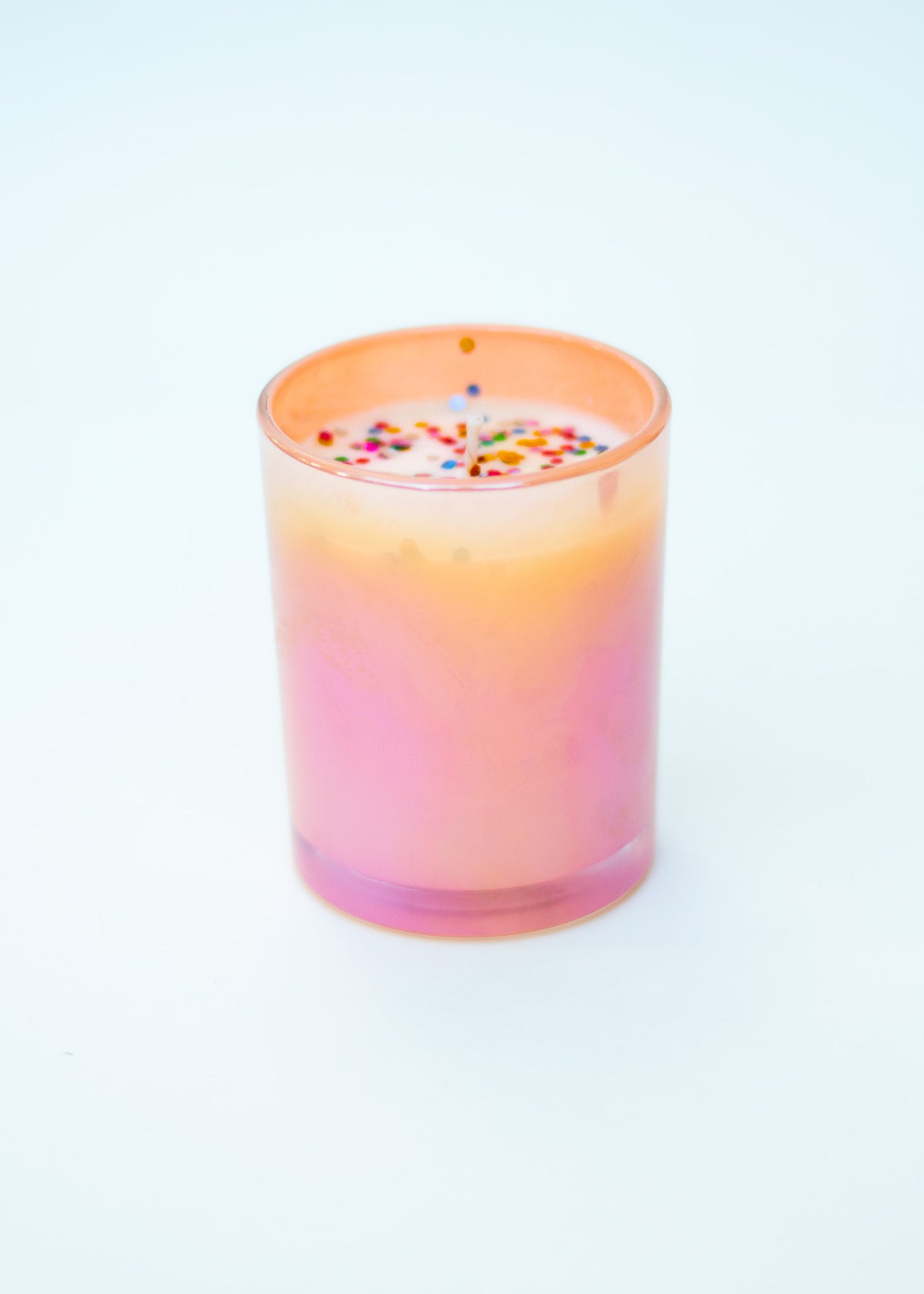 Small Rainbow Confetti Candles