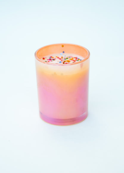 Small Rainbow Confetti Candles