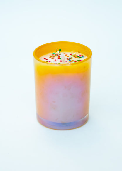 Small Rainbow Confetti Candles