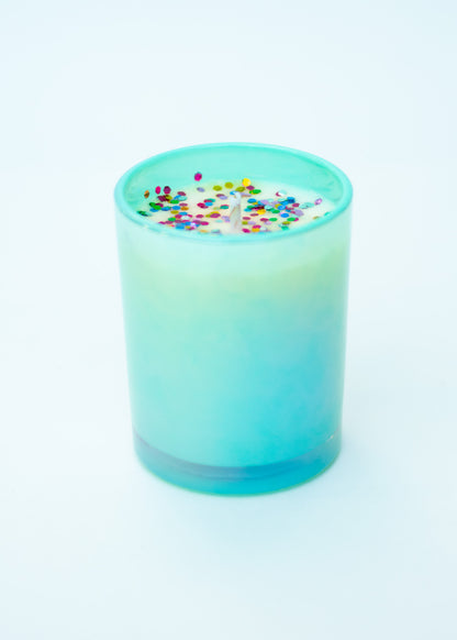 Small Rainbow Confetti Candles