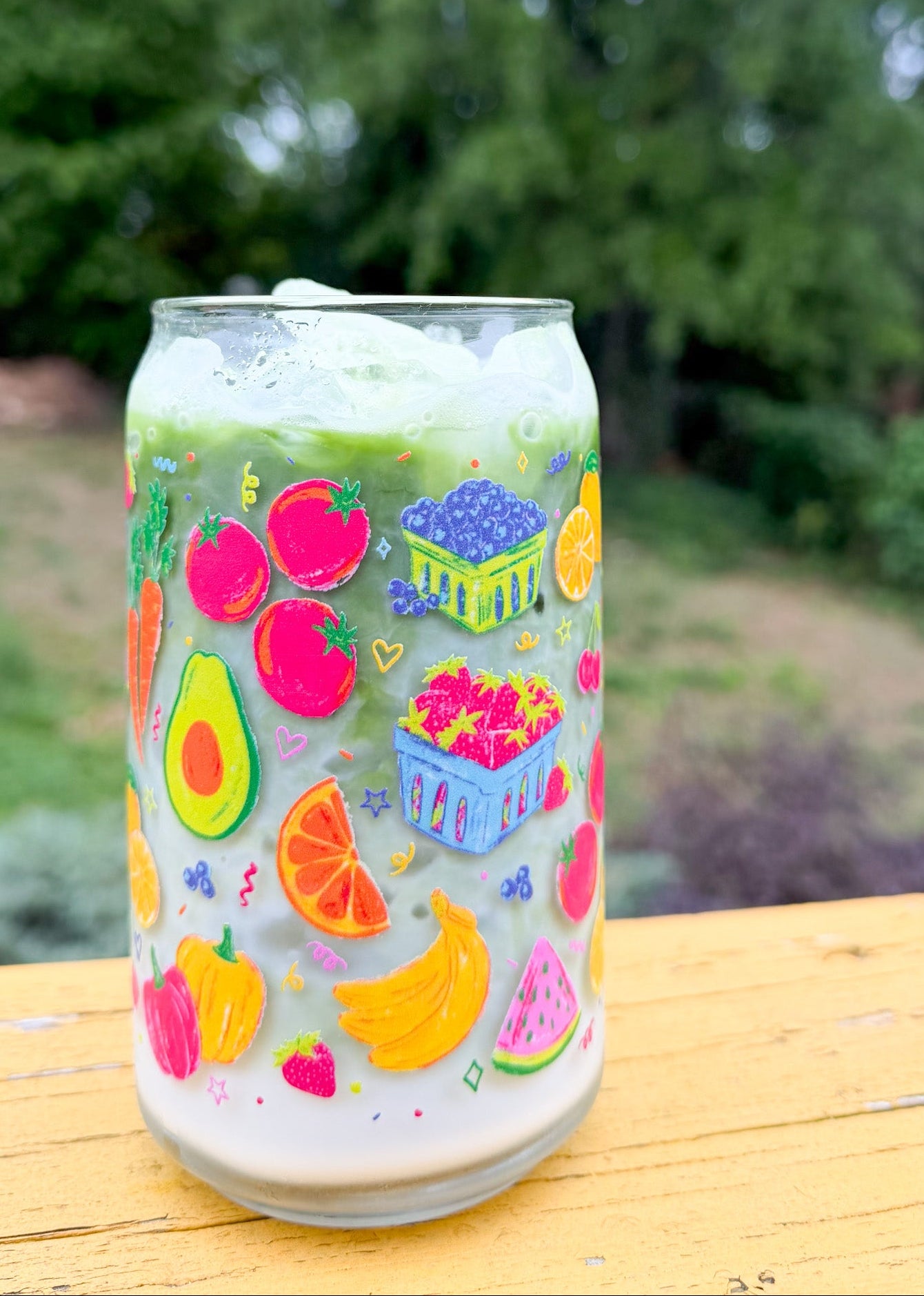 Farmers Market Glass Can Cups