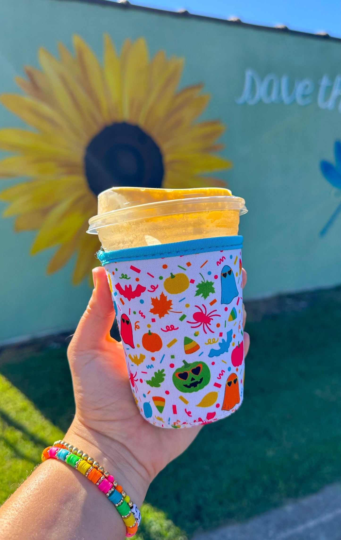 Fall Confetti Iced Coffee Koozie