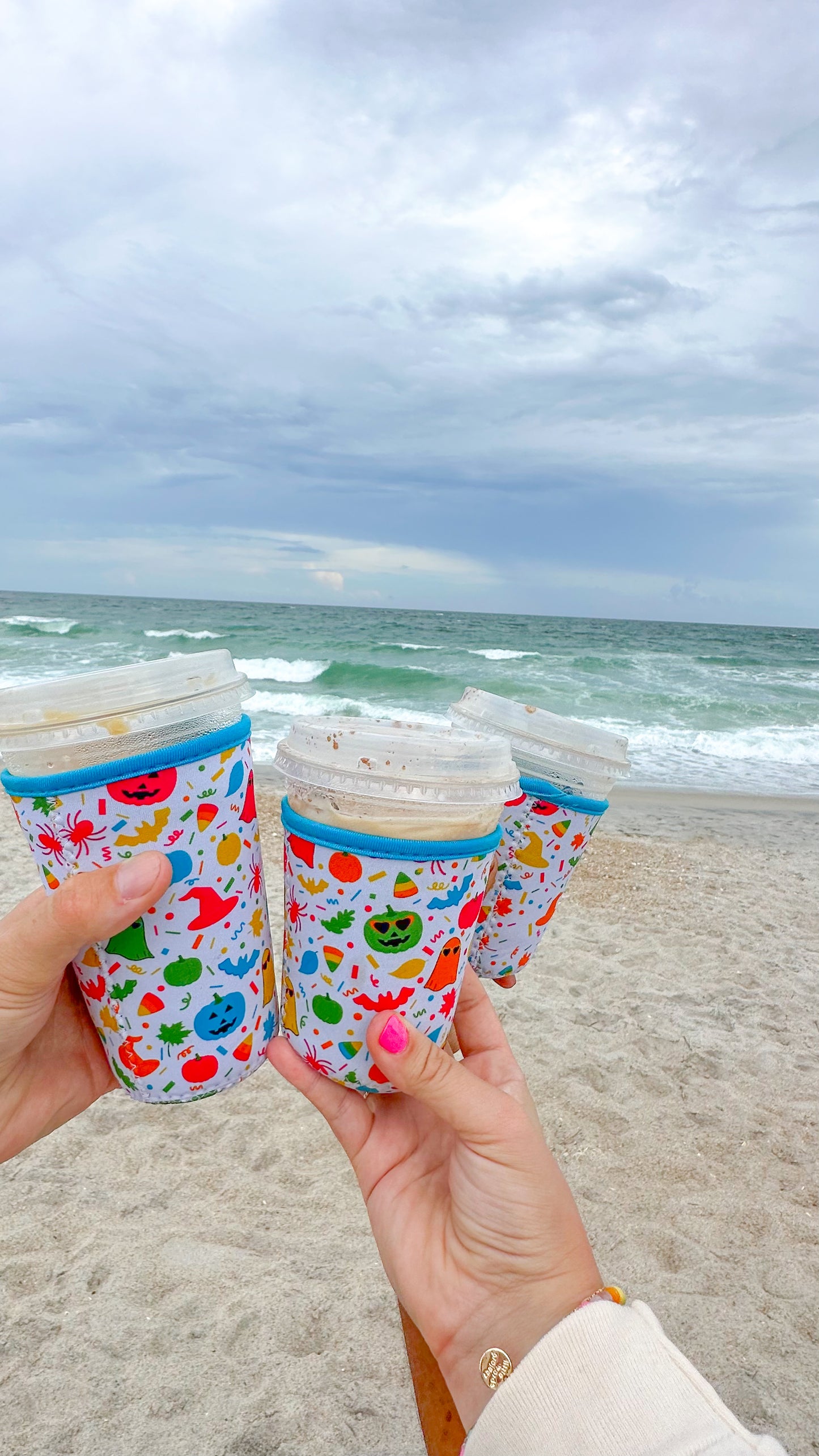 Fall Confetti Iced Coffee Koozie