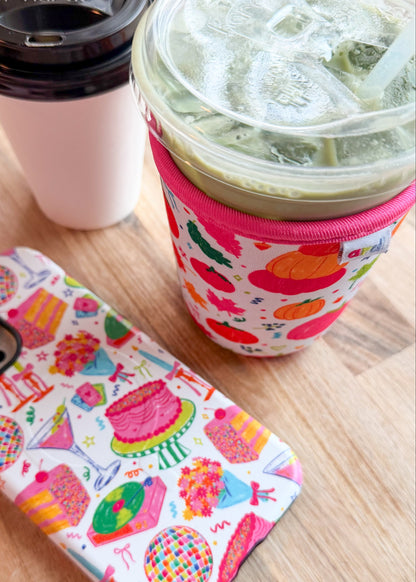 Fall Confetti Iced Coffee Koozies