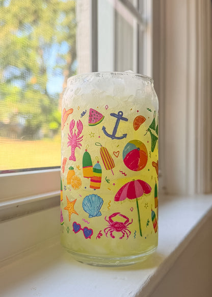 Summer Glass Can Cups