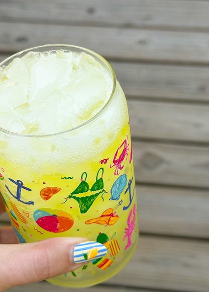 Summer Glass Can Cups
