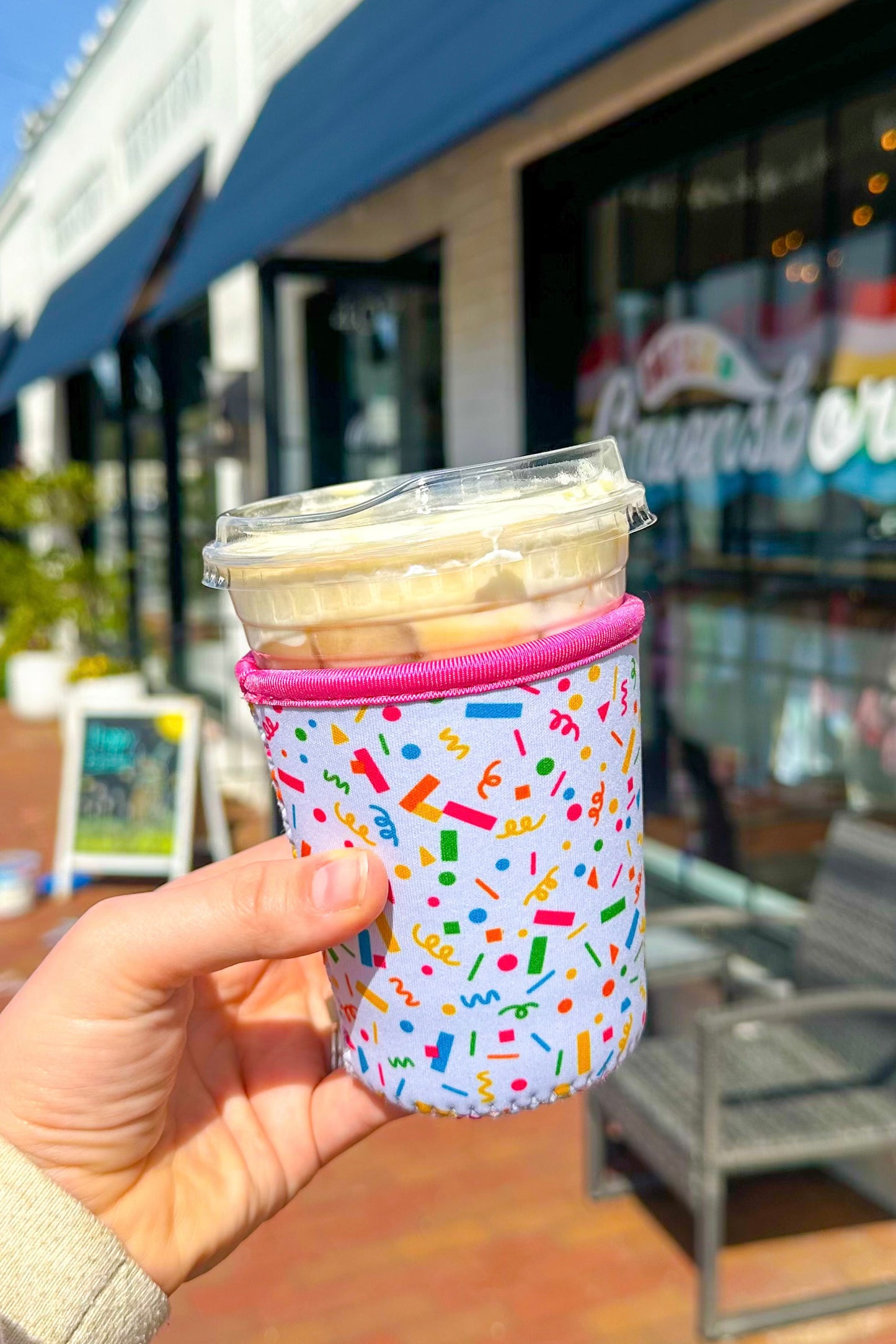 ARD Confetti Iced Coffee Koozie