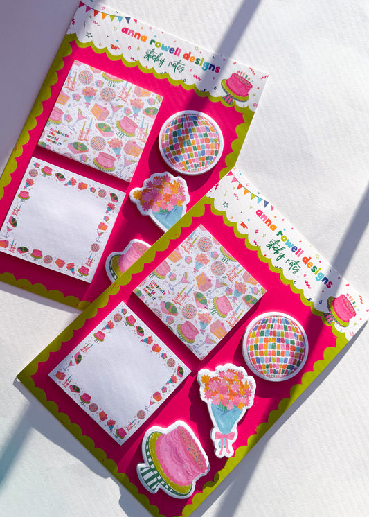 Celebration Sticky Note Pack
