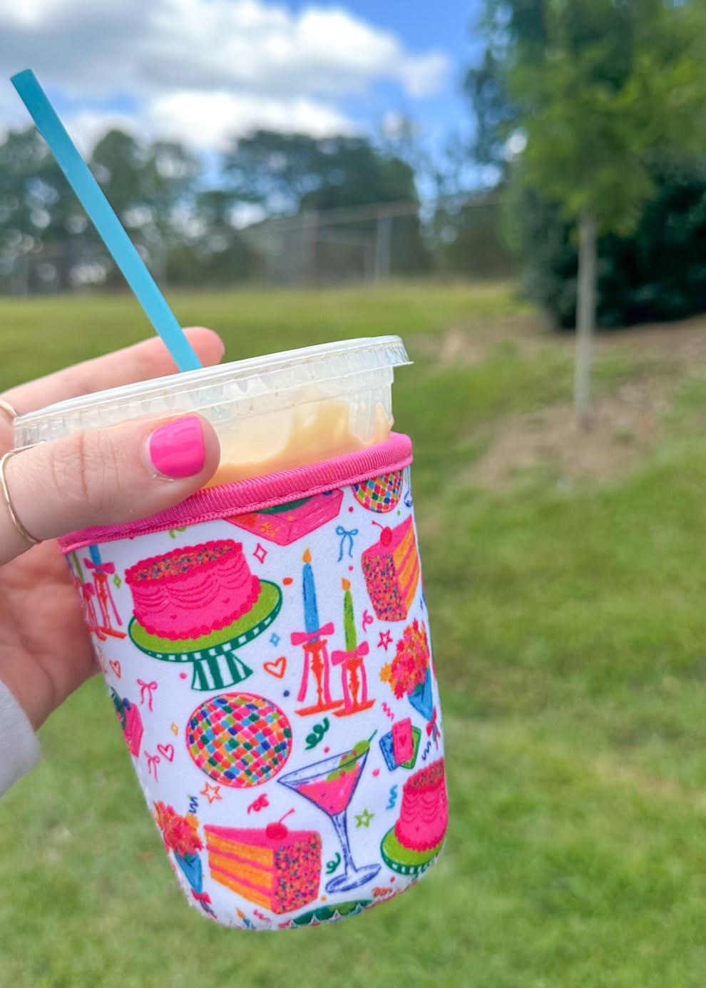 Celebration Iced Coffee Koozie