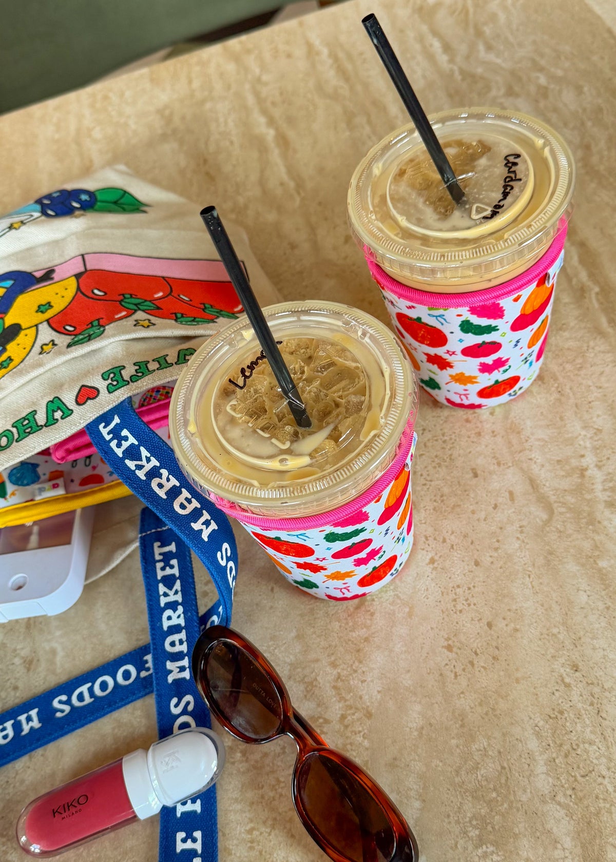 Fall Confetti Iced Coffee Koozies