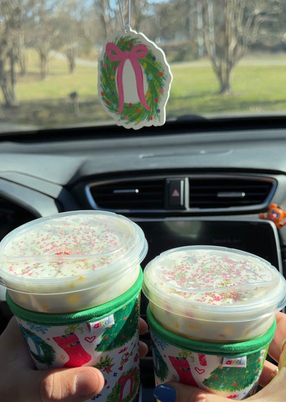 Holiday Wreath Air Freshener (Pine Scented)