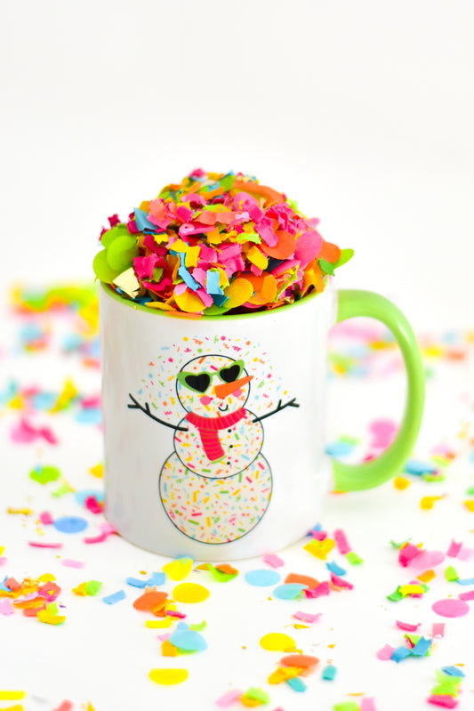 Confetti Snowman Mug