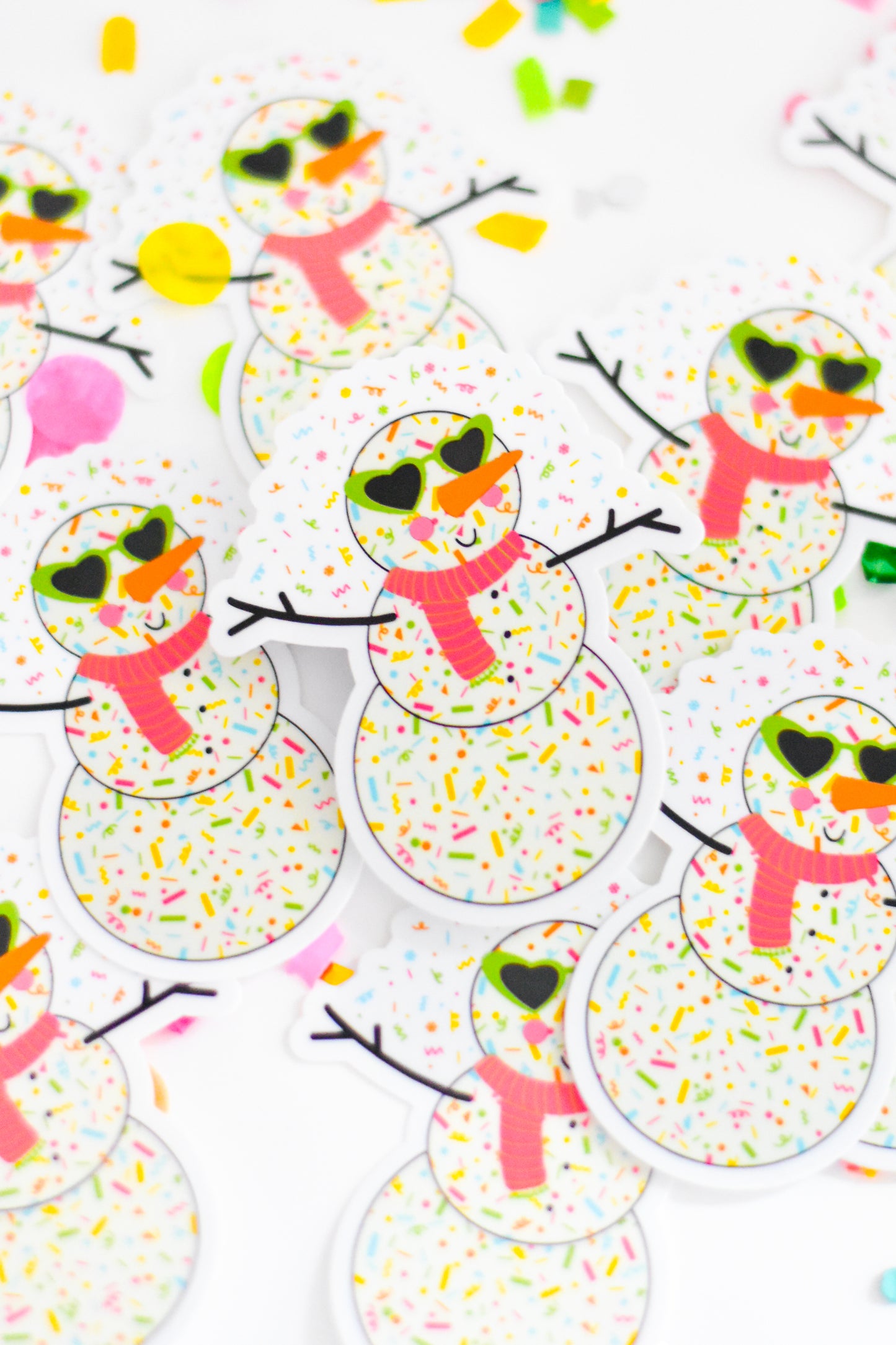 Mrs.Confetti Snowman Sticker