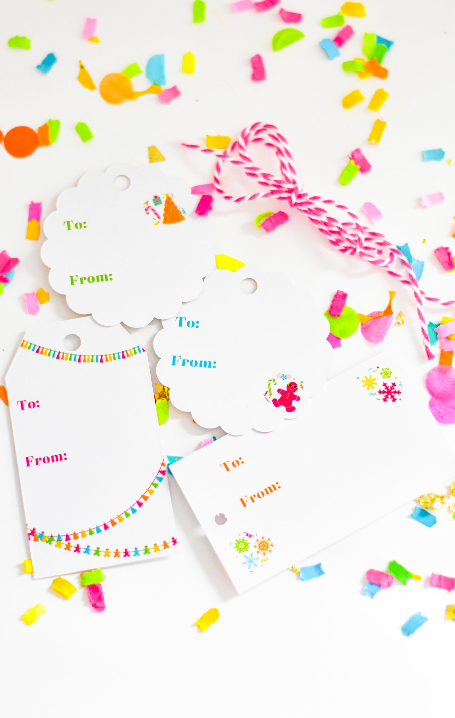 Confetti Gift Tags (Set of 4)