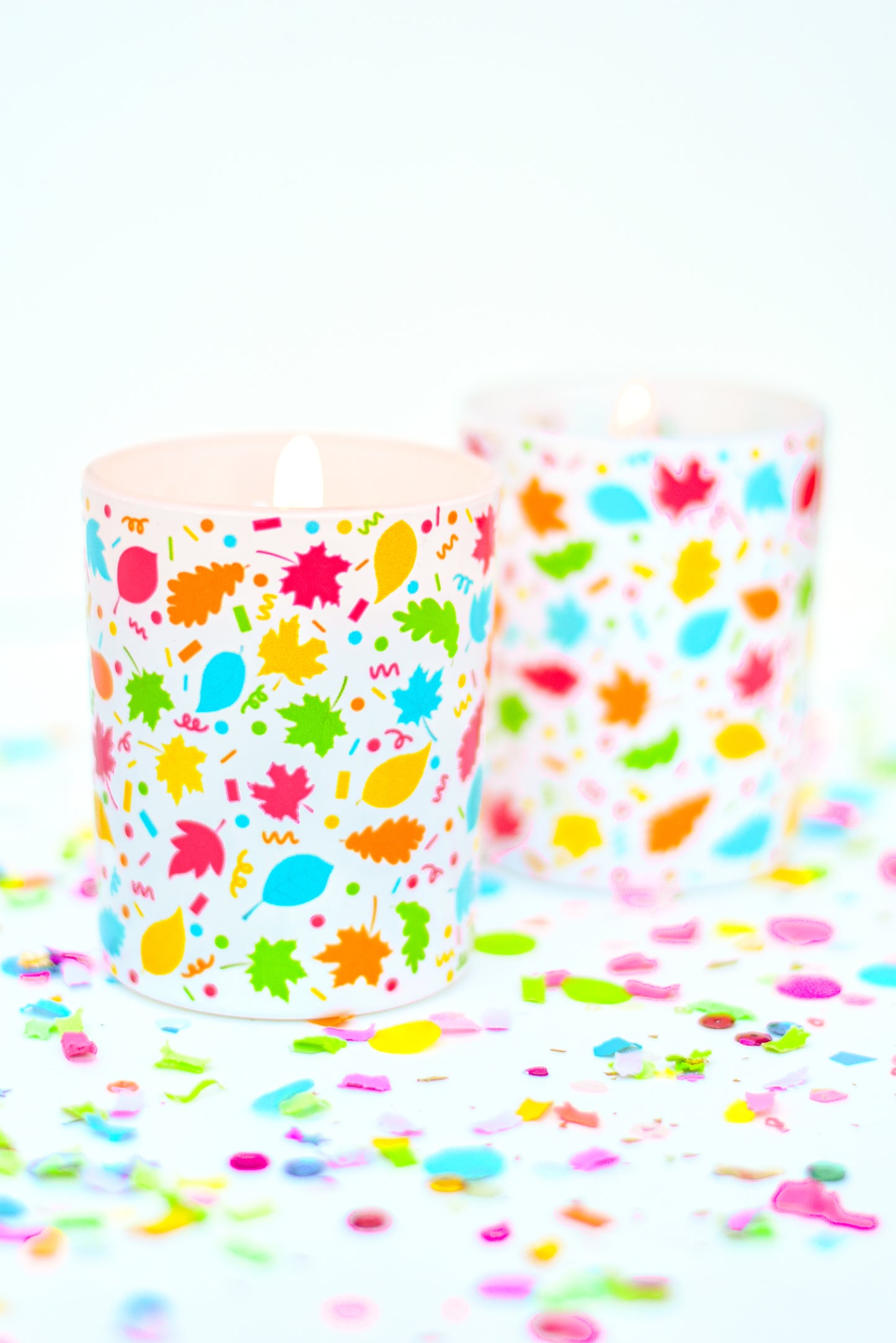 Fall Confetti Candles