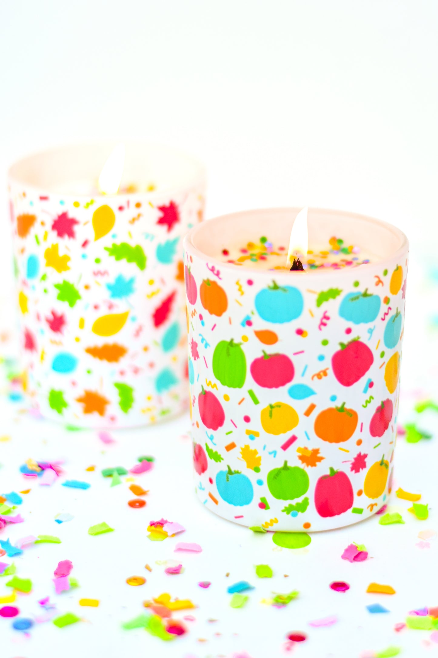 Fall Confetti Candles