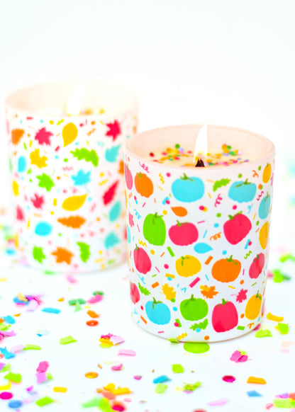 Fall Confetti Candles