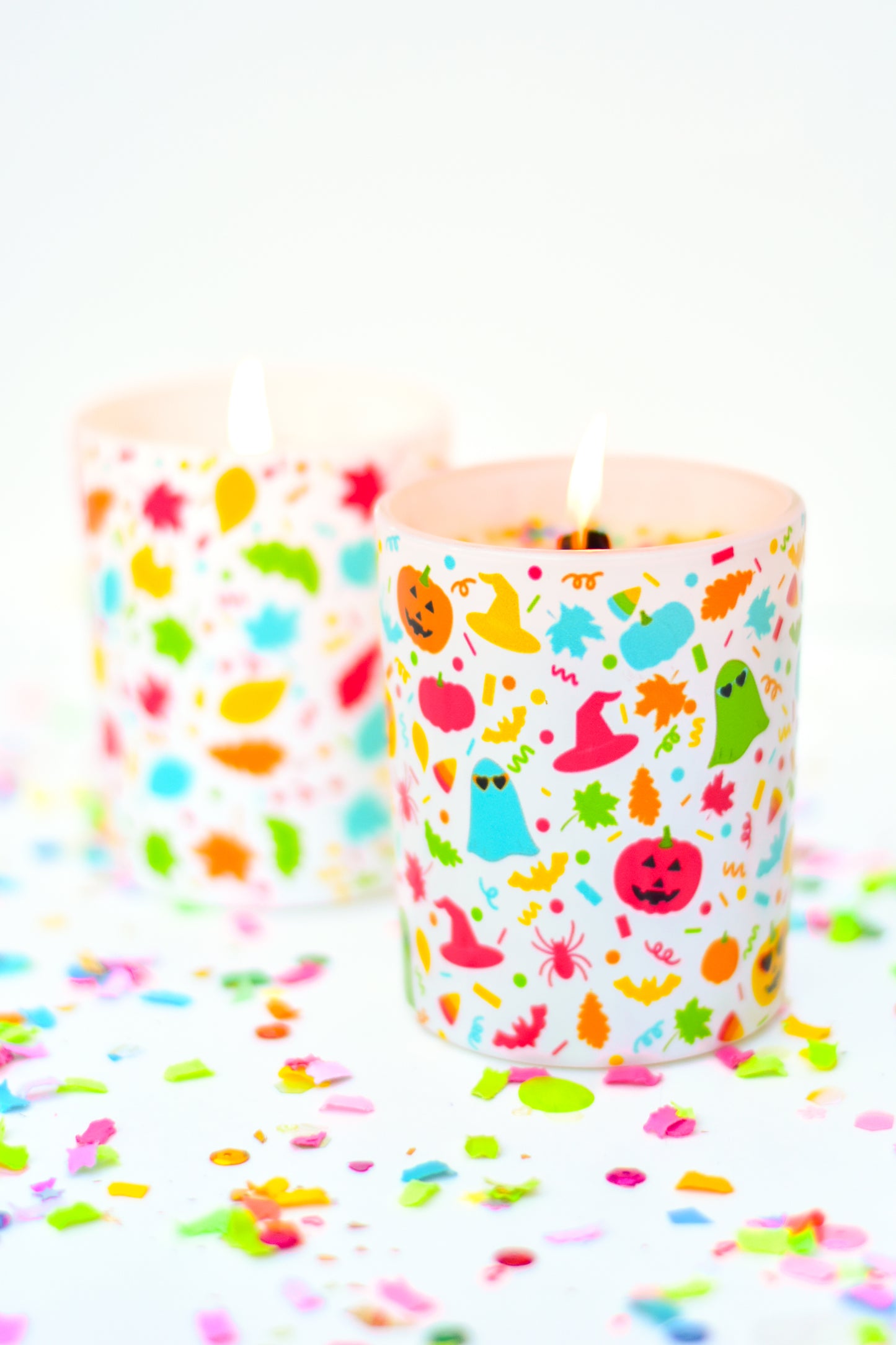 Fall Confetti Candles