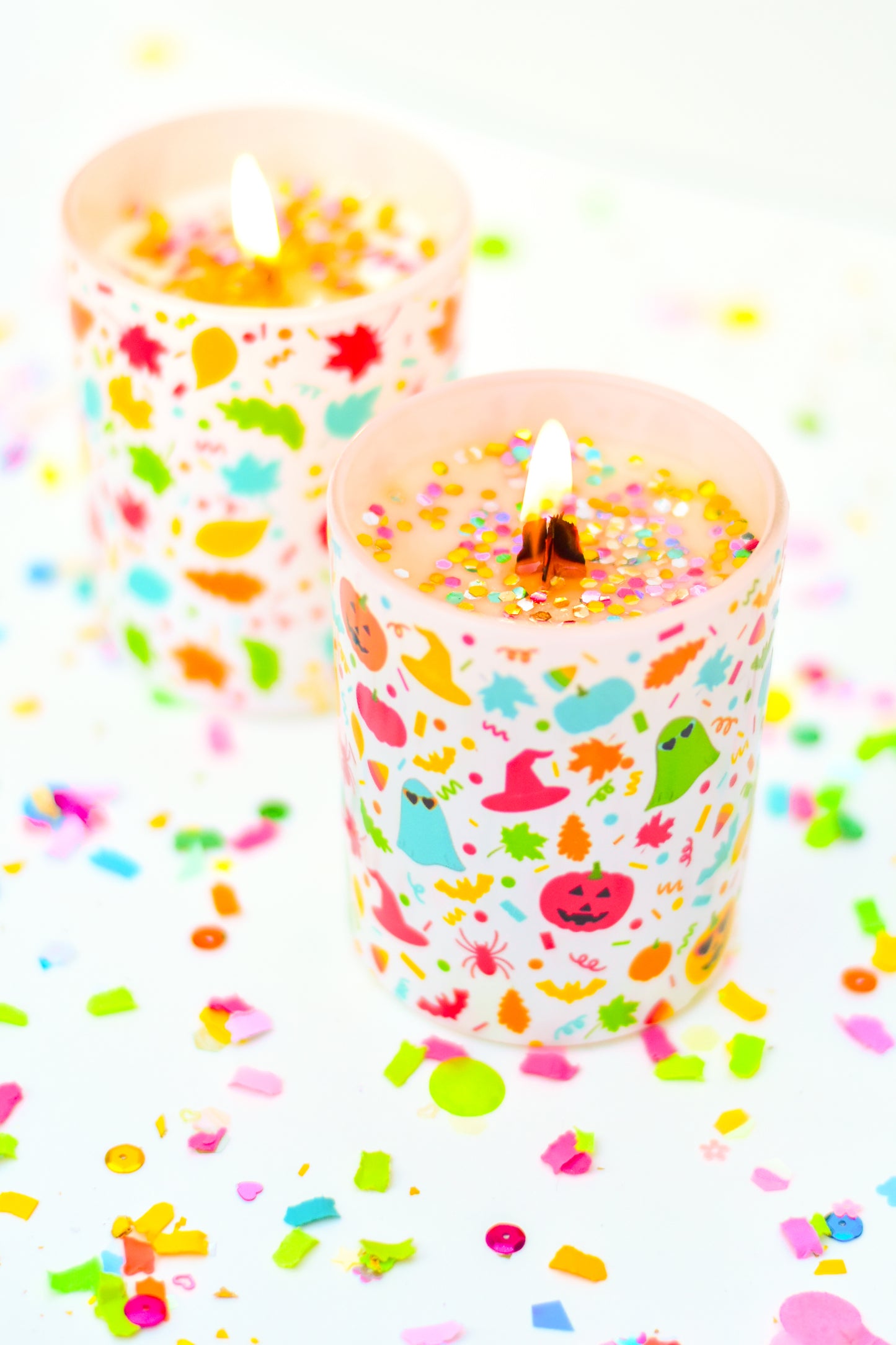 Fall Confetti Candles