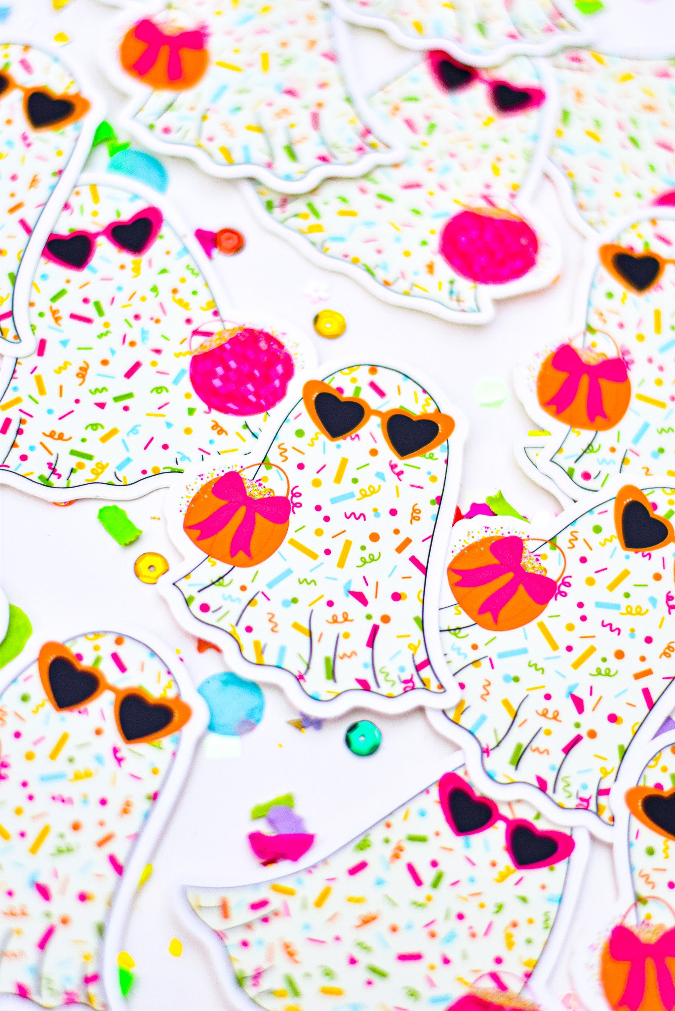 Confetti Ghost Sticker