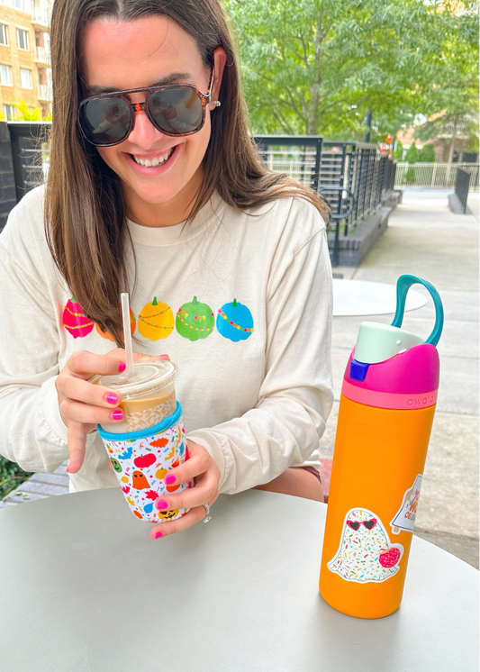 Spooky Confetti Iced Coffee Sleeves